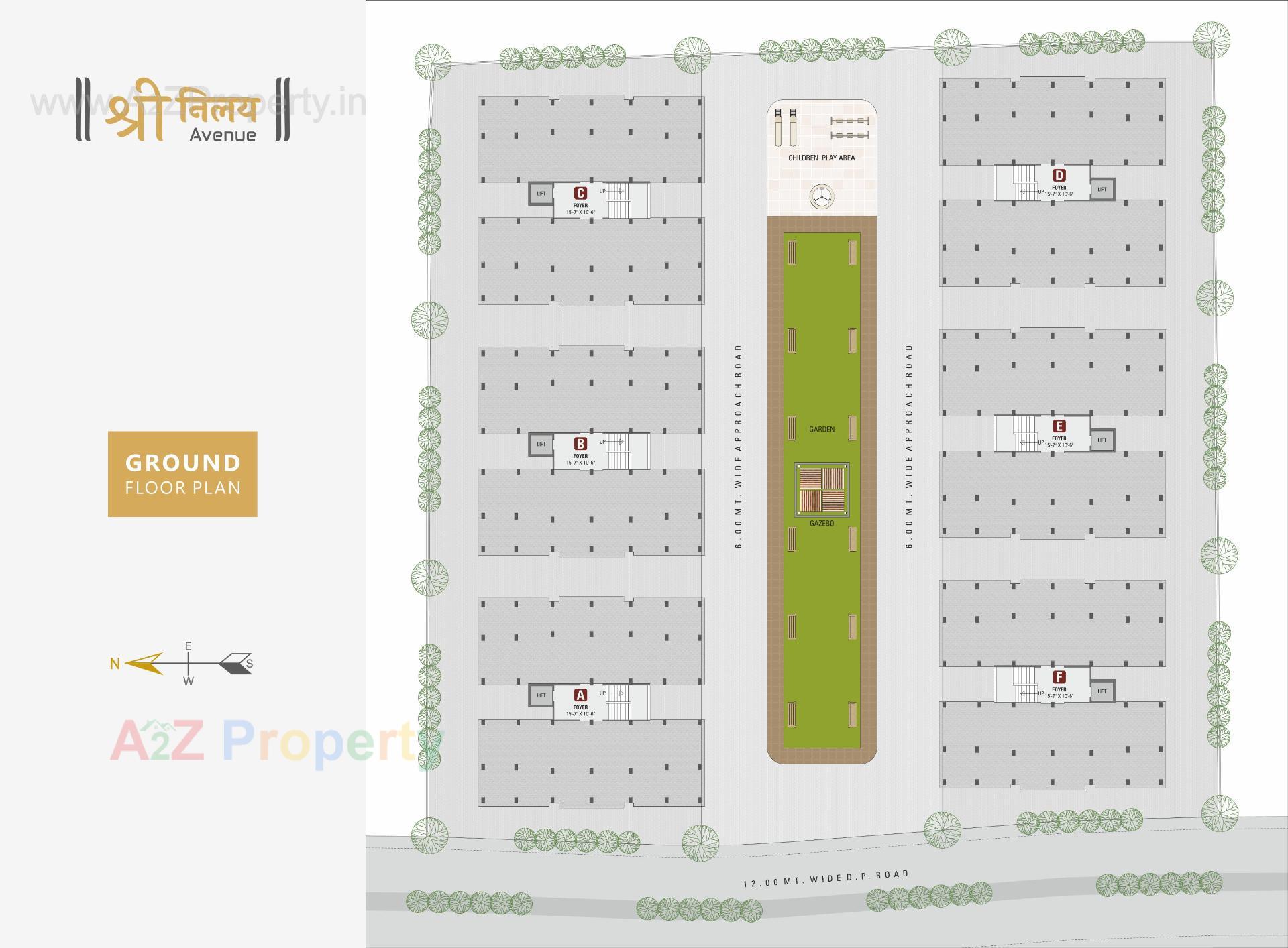 Layout of real estate project Shree Nilay Avenue located at Mansa, Gandhinagar, Gujarat