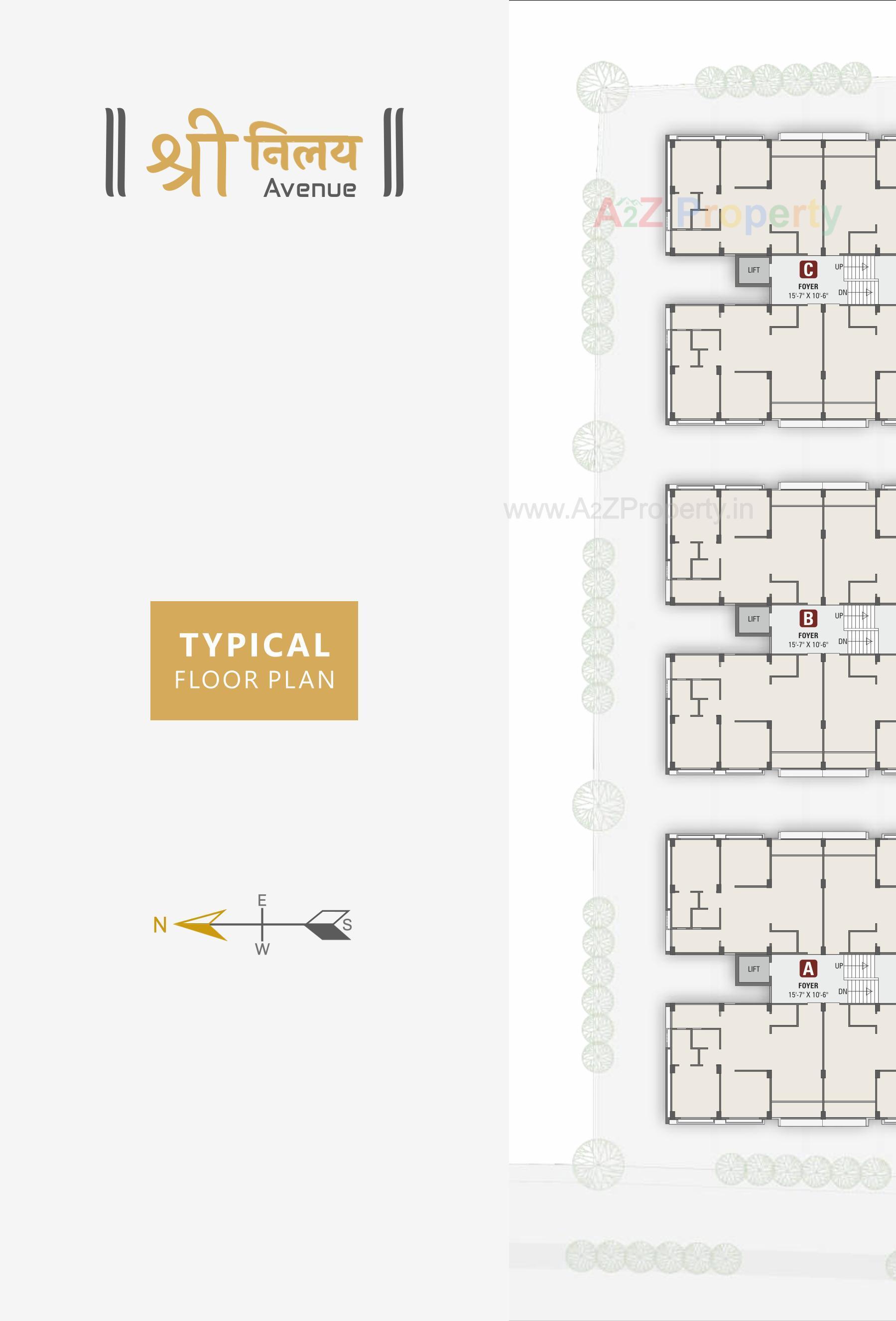 Layout of real estate project Shree Nilay Avenue located at Mansa, Gandhinagar, Gujarat