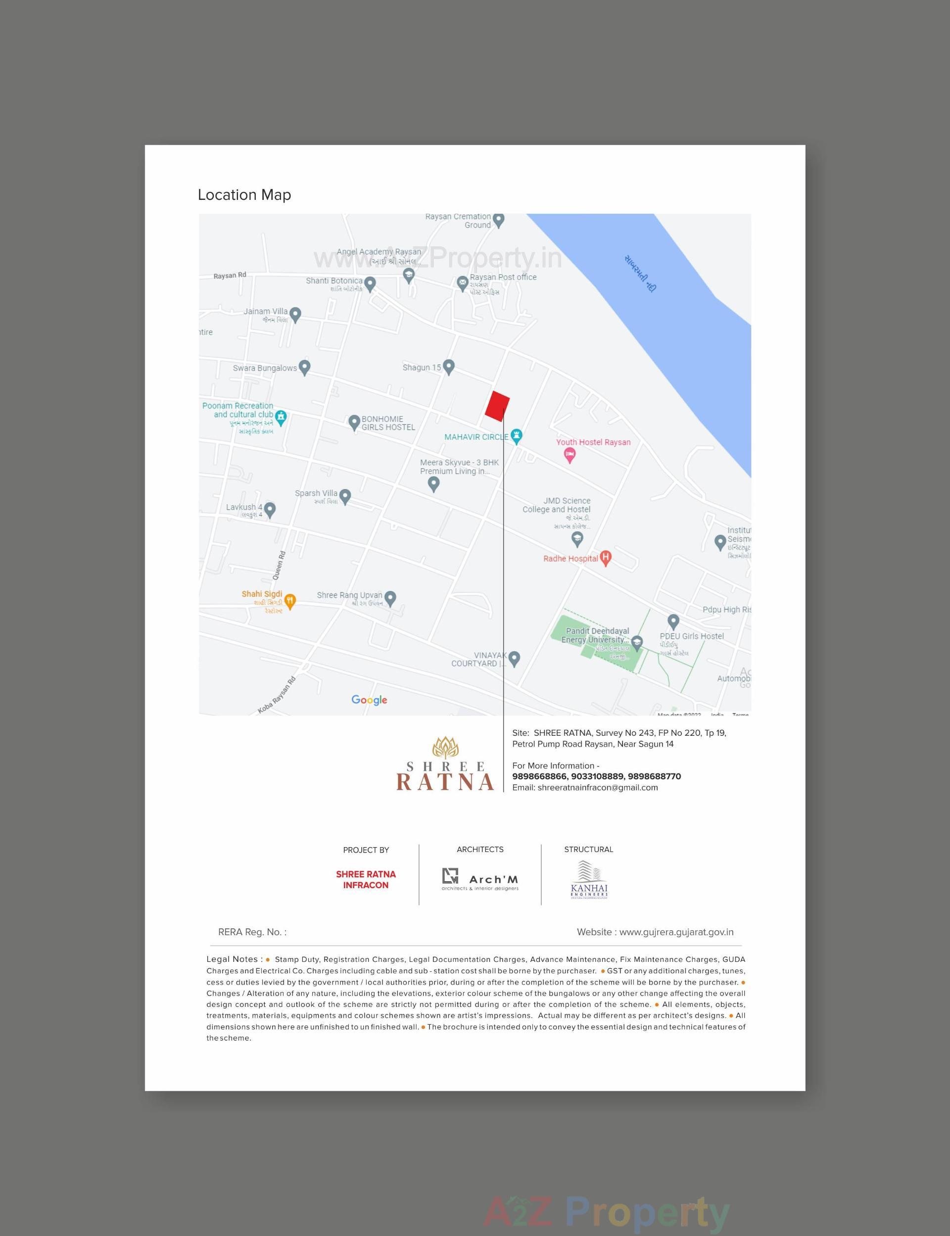  of real estate project Shree Ratna located at Raysan, Gandhinagar, Gujarat