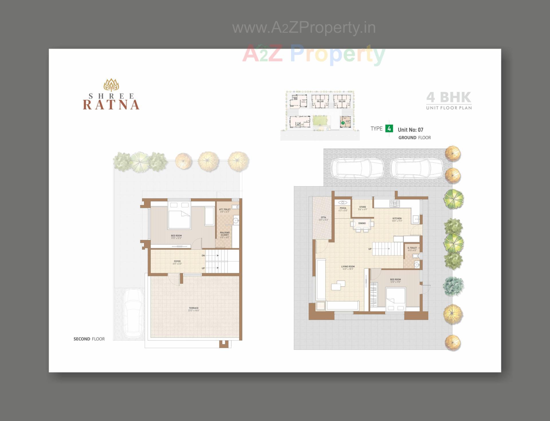 Layout of real estate project Shree Ratna located at Raysan, Gandhinagar, Gujarat