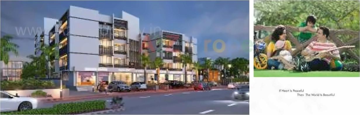 3D Elevation of real estate project Shree Satvat located at Raisan, Gandhinagar, Gujarat