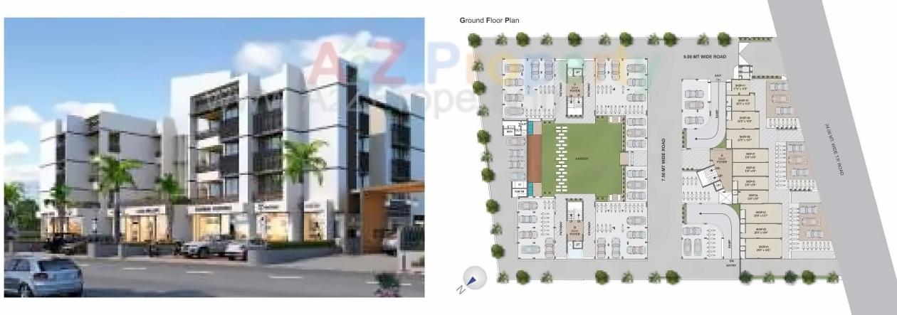 Layout of real estate project Shree Satvat located at Raisan, Gandhinagar, Gujarat