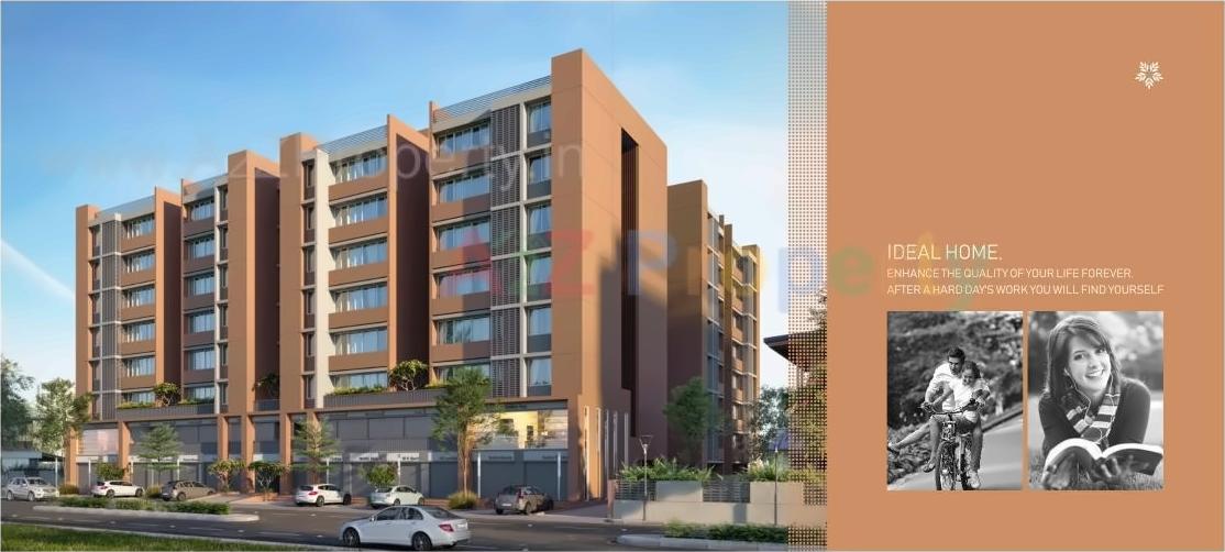 3D Elevation of real estate project Shree Sharanam Shine located at Tarapur, Gandhinagar, Gujarat