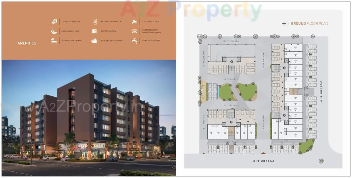 Layout of real estate project Shree Sharanam Shine located at Tarapur, Gandhinagar, Gujarat
