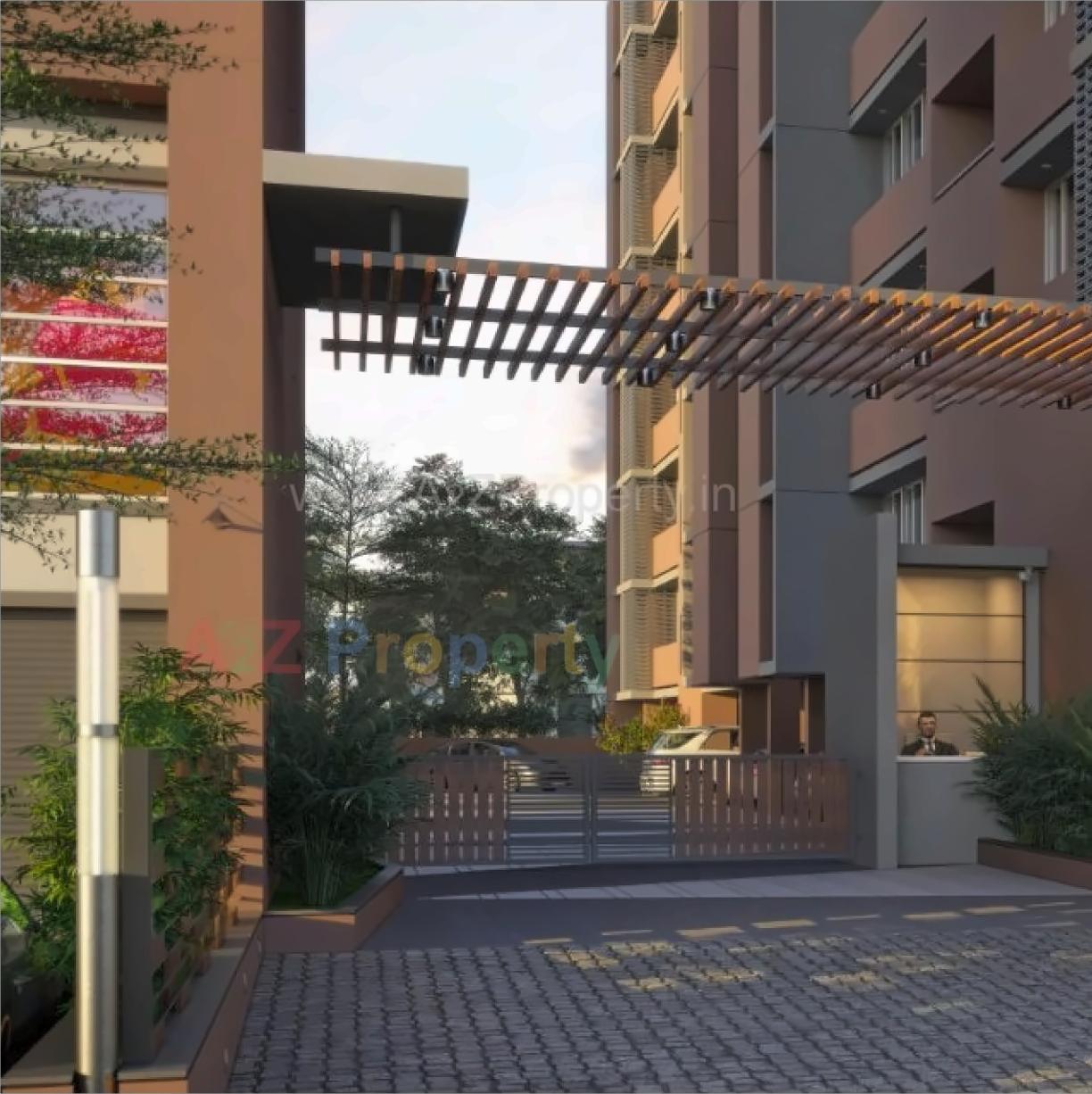 3D Elevation of real estate project Shree Sharanam Shine located at Tarapur, Gandhinagar, Gujarat