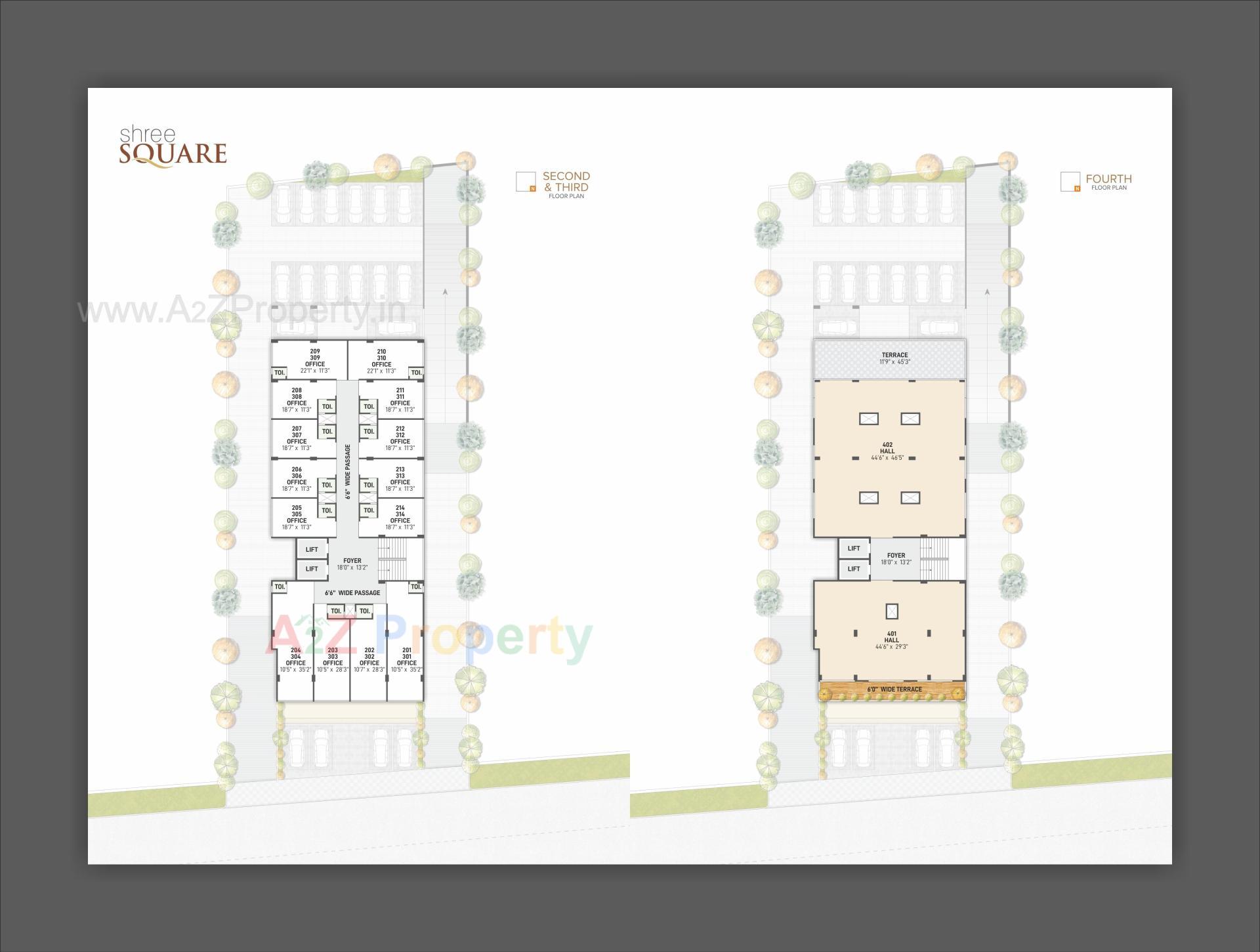 Layout of real estate project Shree Square located at Raysan, Gandhinagar, Gujarat
