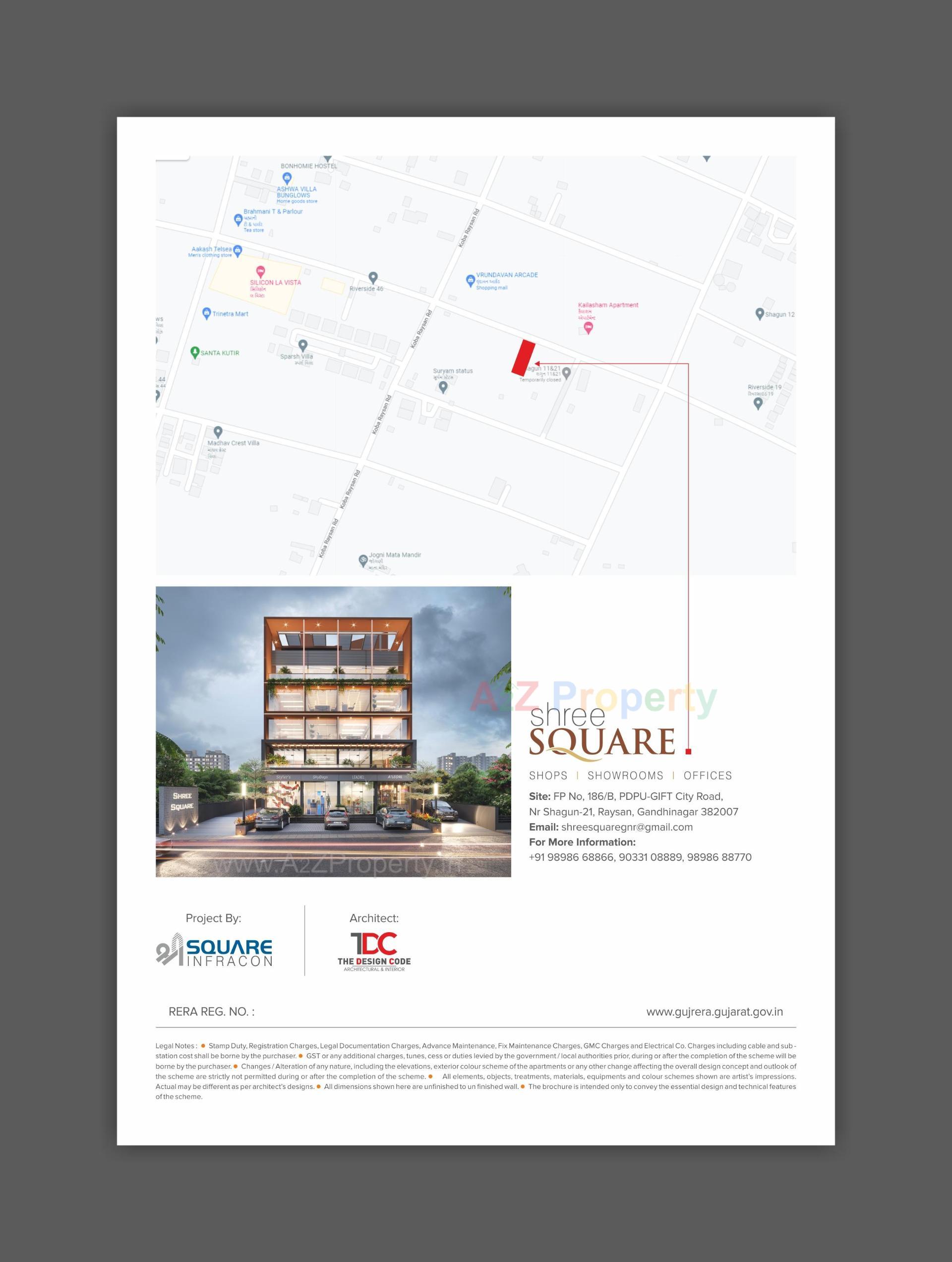  of real estate project Shree Square located at Raysan, Gandhinagar, Gujarat