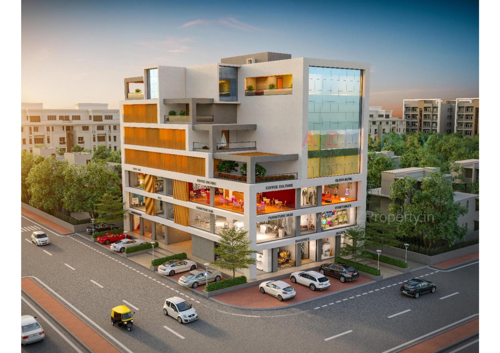 3D Elevation of real estate project Shree Status located at Gandhinagar, Gandhinagar, Gujarat