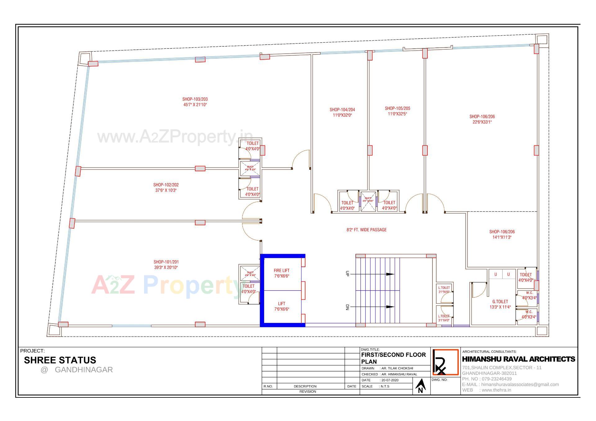 Layout of real estate project Shree Status located at Gandhinagar, Gandhinagar, Gujarat