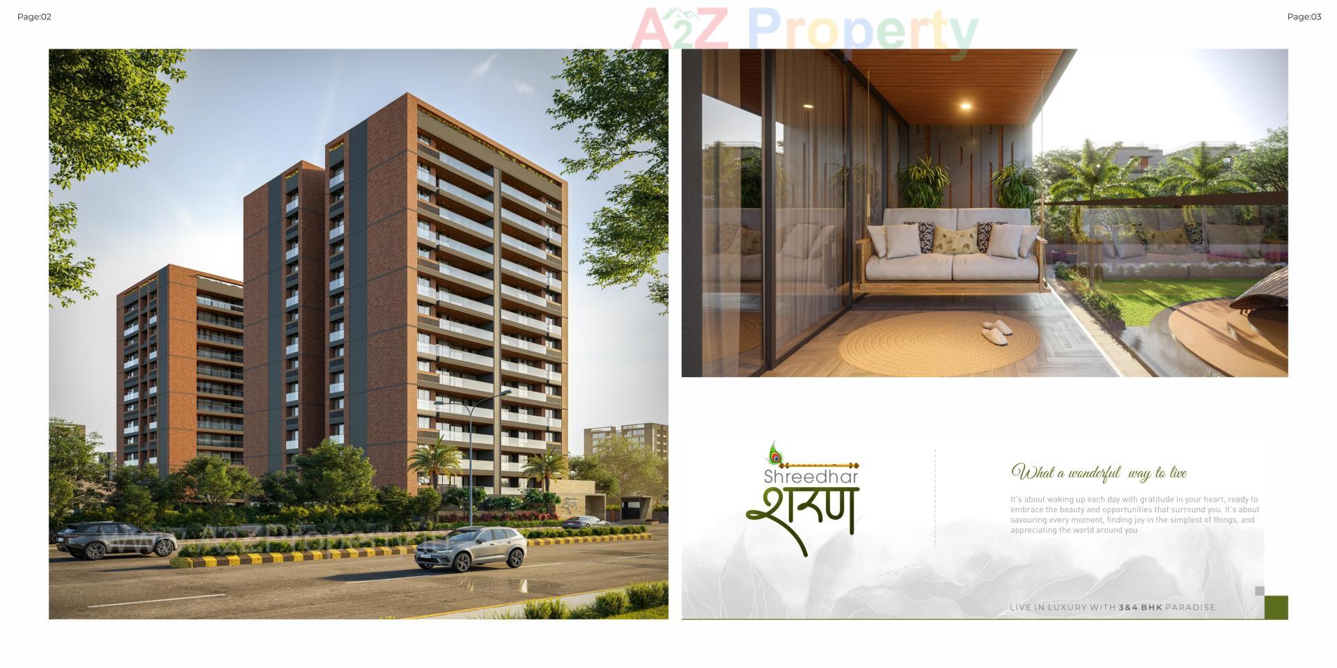 3D Elevation of real estate project Shreedhar Sharan located at Koba, Gandhinagar, Gujarat