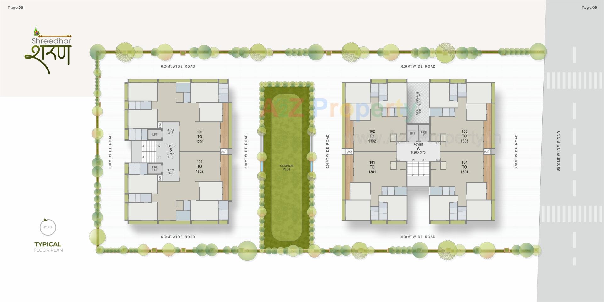 Layout of real estate project Shreedhar Sharan located at Koba, Gandhinagar, Gujarat