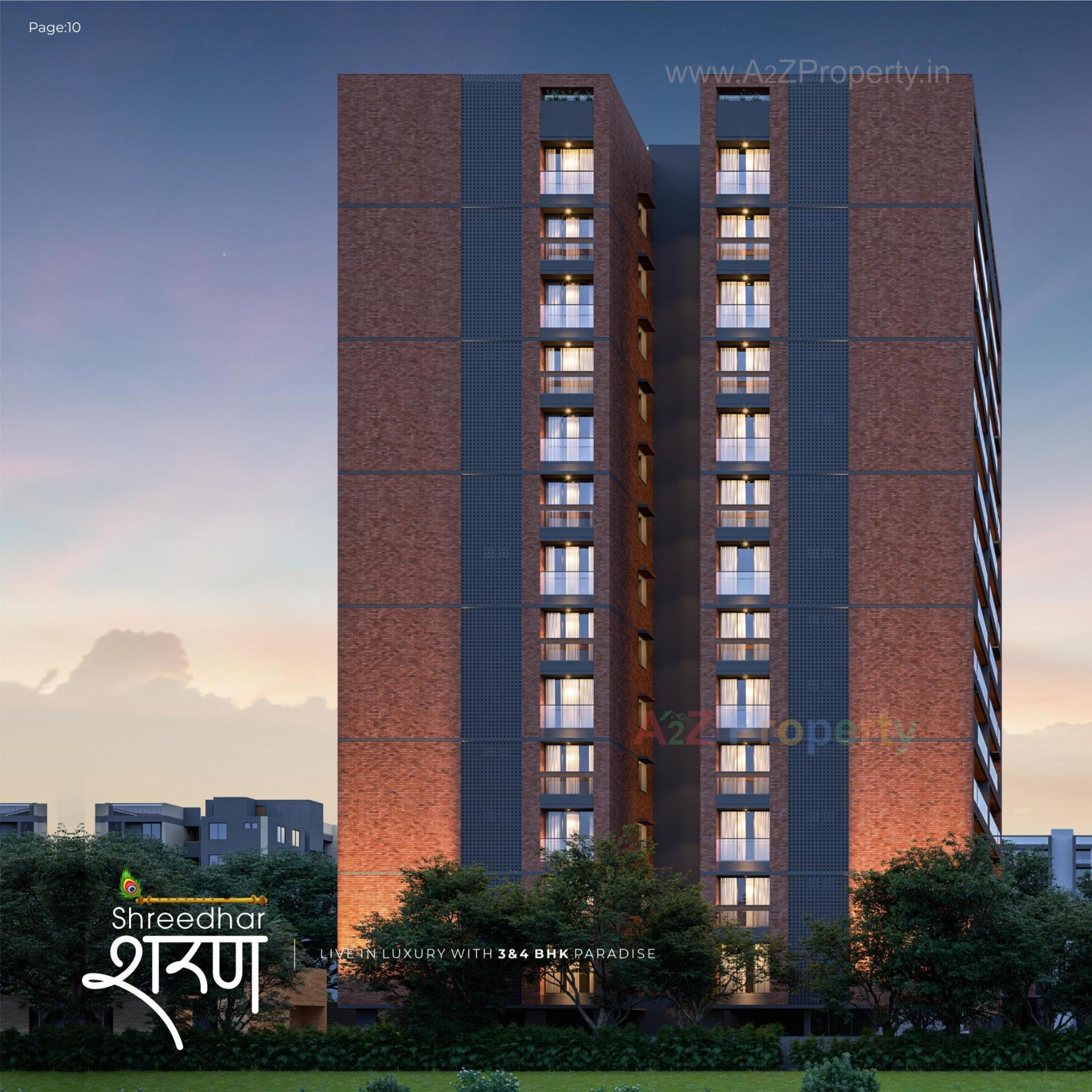 3D Elevation of real estate project Shreedhar Sharan located at Koba, Gandhinagar, Gujarat