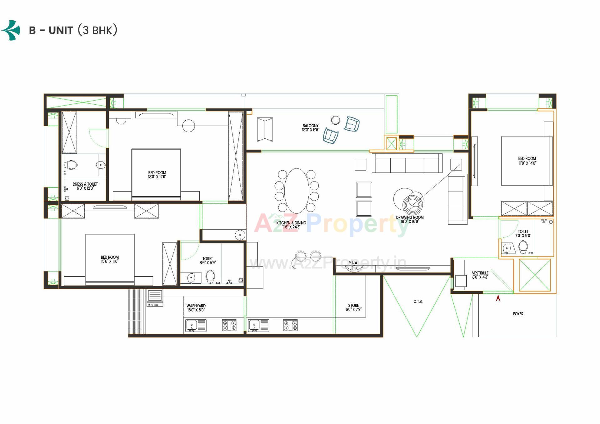 Layout of real estate project Shreedhar Shrine located at Koba, Gandhinagar, Gujarat