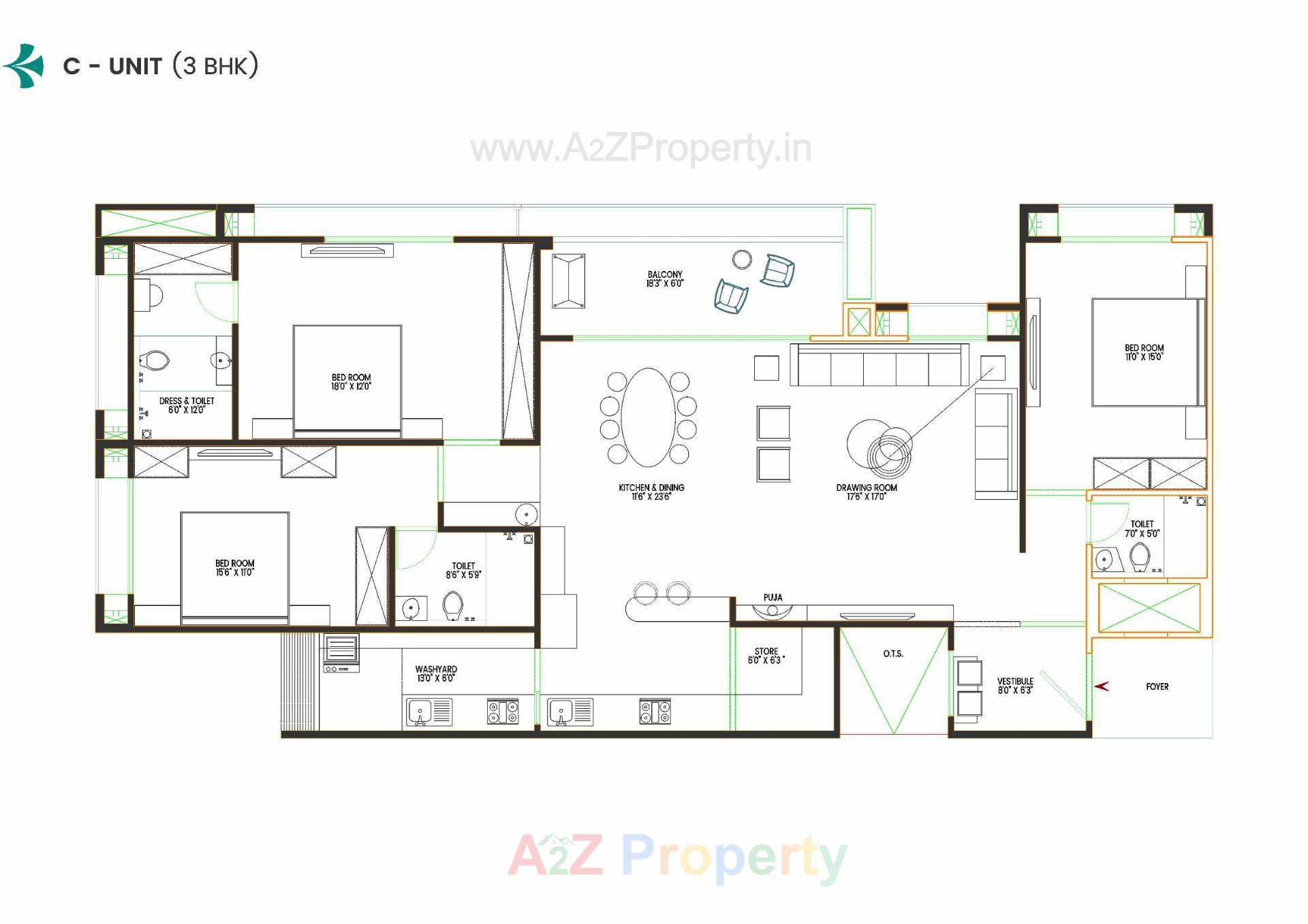 Layout of real estate project Shreedhar Shrine located at Koba, Gandhinagar, Gujarat
