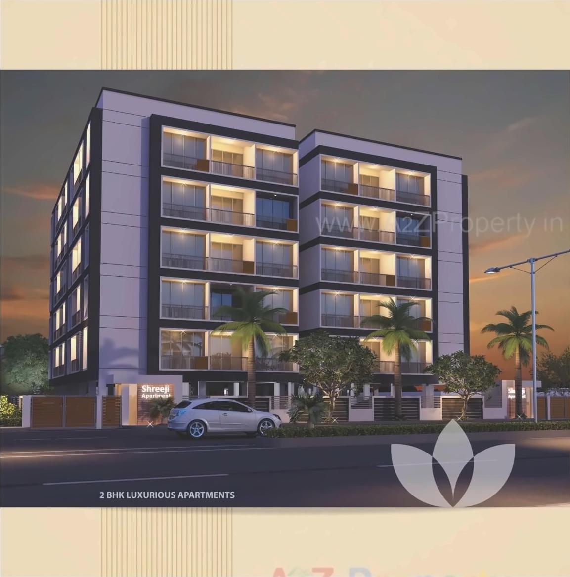 3D Elevation of real estate project Shreeji Apartments located at Randheja, Gandhinagar, Gujarat