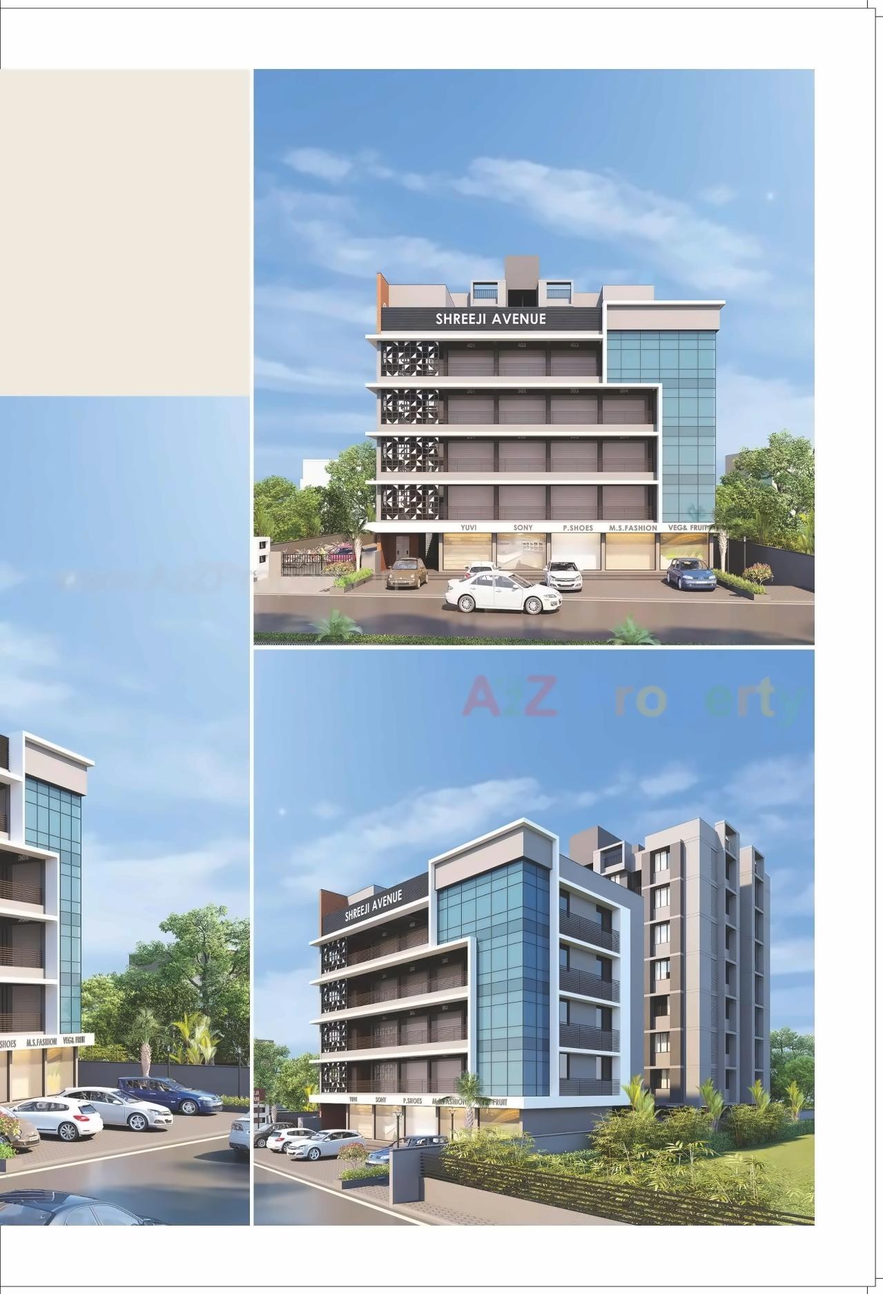3D Elevation of real estate project Shreeji Avenue located at Nana-chiloda, Gandhinagar, Gujarat