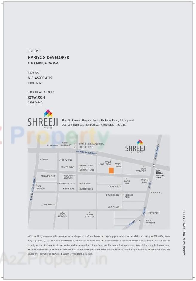  of real estate project Shreeji Avenue located at Nana-chiloda, Gandhinagar, Gujarat