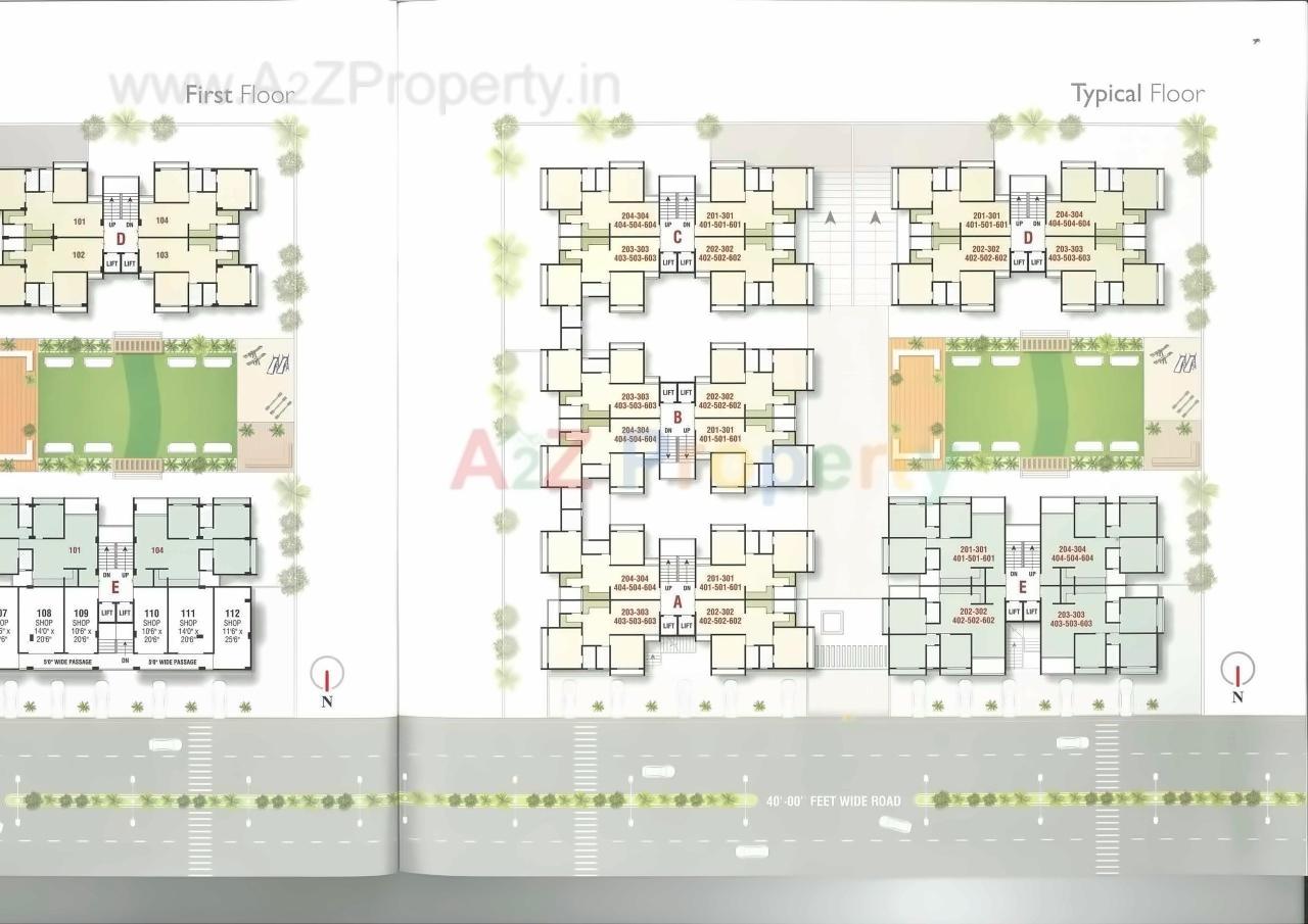 Layout of real estate project Shreeji Icon located at Kudasan, Gandhinagar, Gujarat