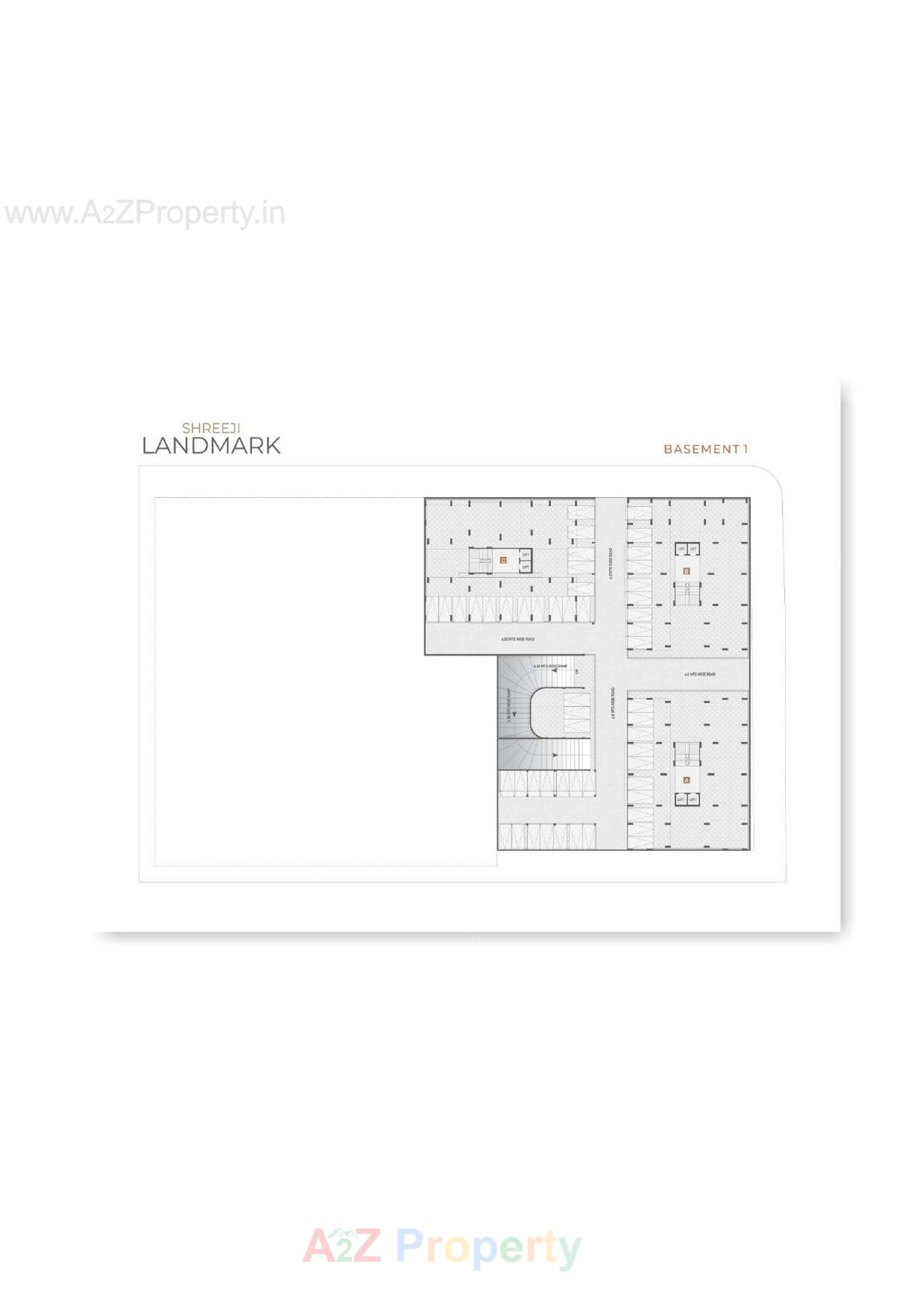 Layout of real estate project Shreeji Landmark located at Vavol, Gandhinagar, Gujarat