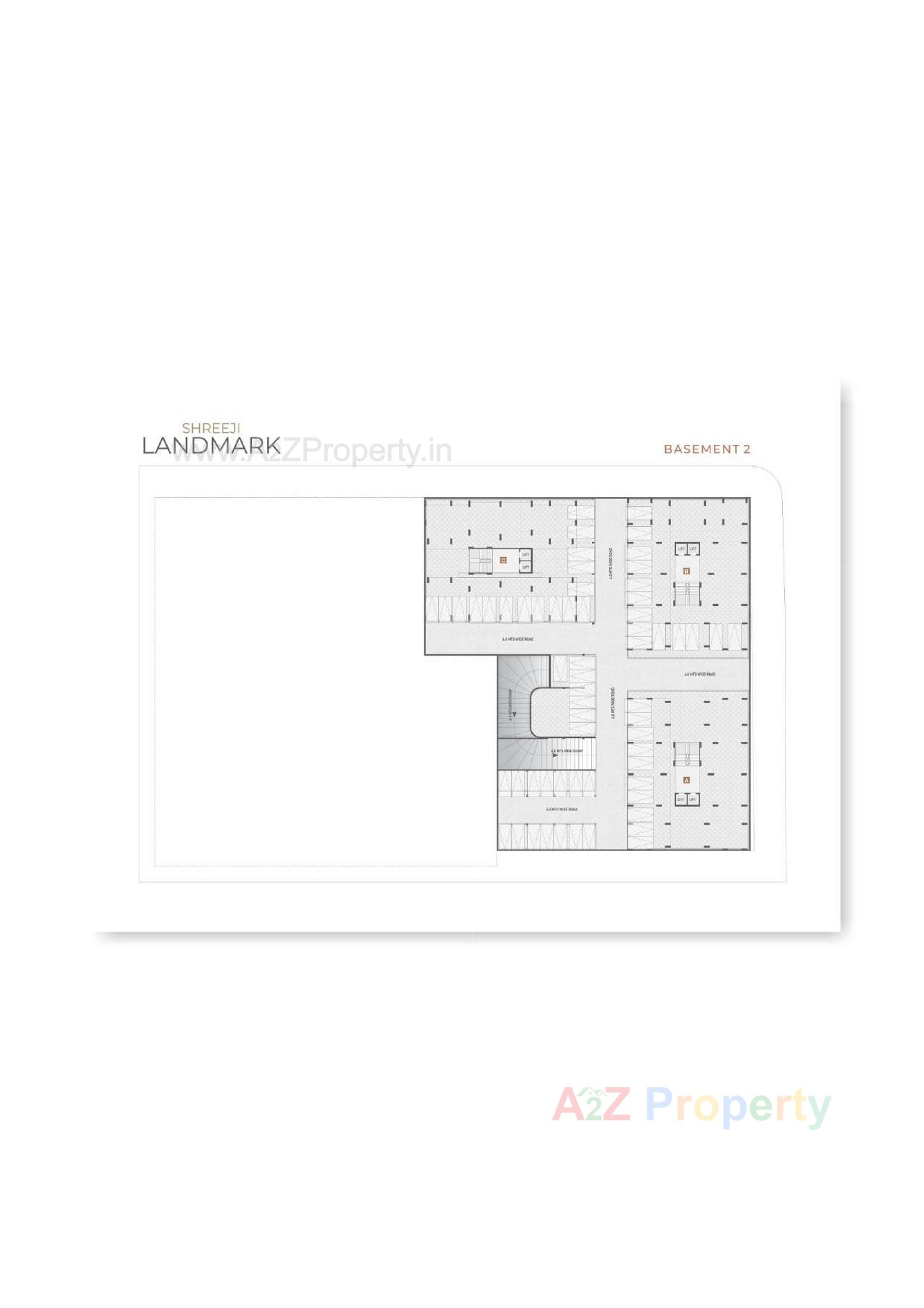 Layout of real estate project Shreeji Landmark located at Vavol, Gandhinagar, Gujarat