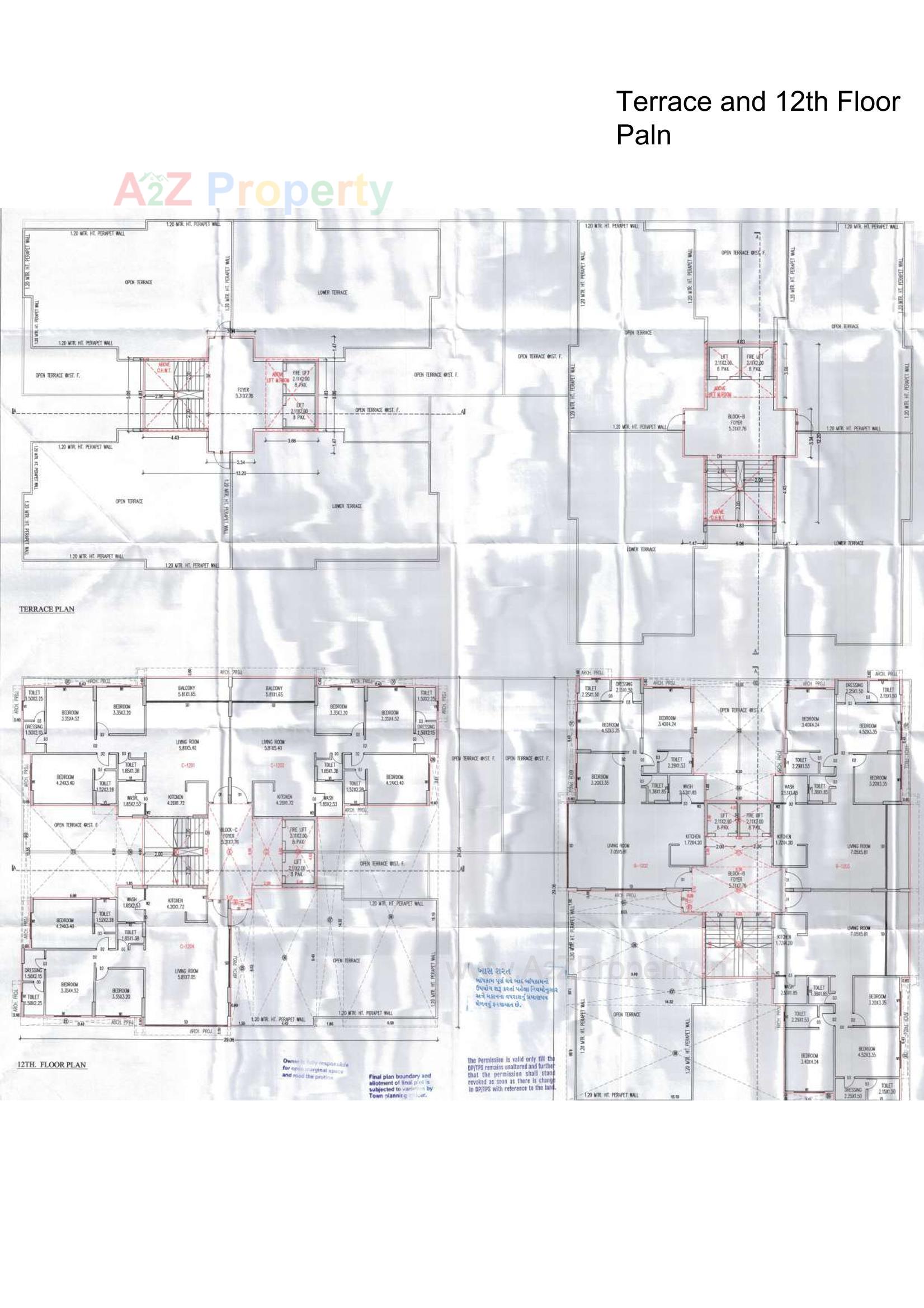 Layout of real estate project Shreeji Landmark located at Vavol, Gandhinagar, Gujarat