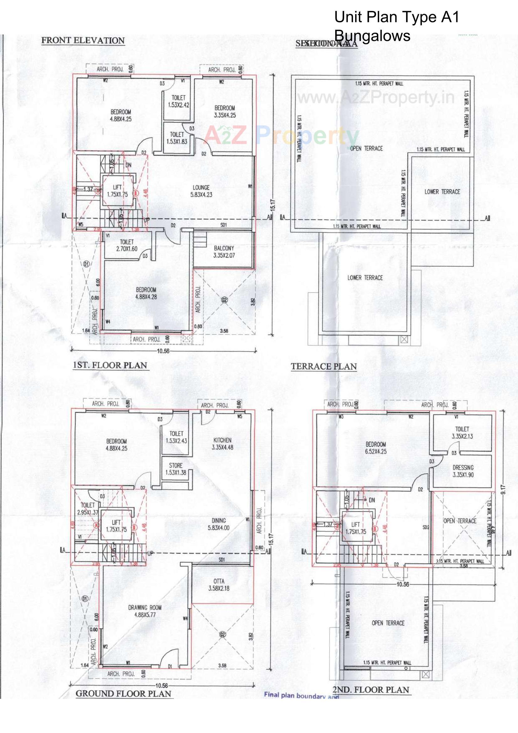 Layout of real estate project Shreeji Landmark located at Vavol, Gandhinagar, Gujarat
