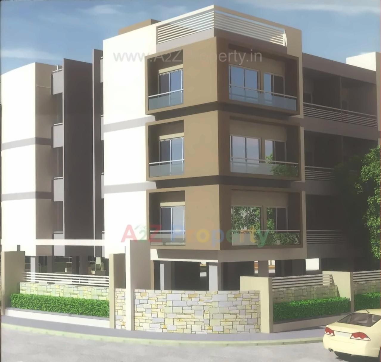 3D Elevation of real estate project Shreeji Maher located at Raysan, Gandhinagar, Gujarat