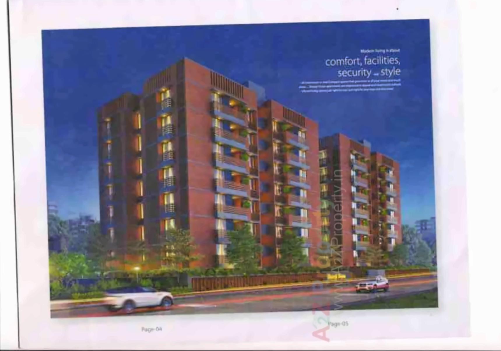3D Elevation of real estate project Shreeji Shaan located at Kudasan, Gandhinagar, Gujarat