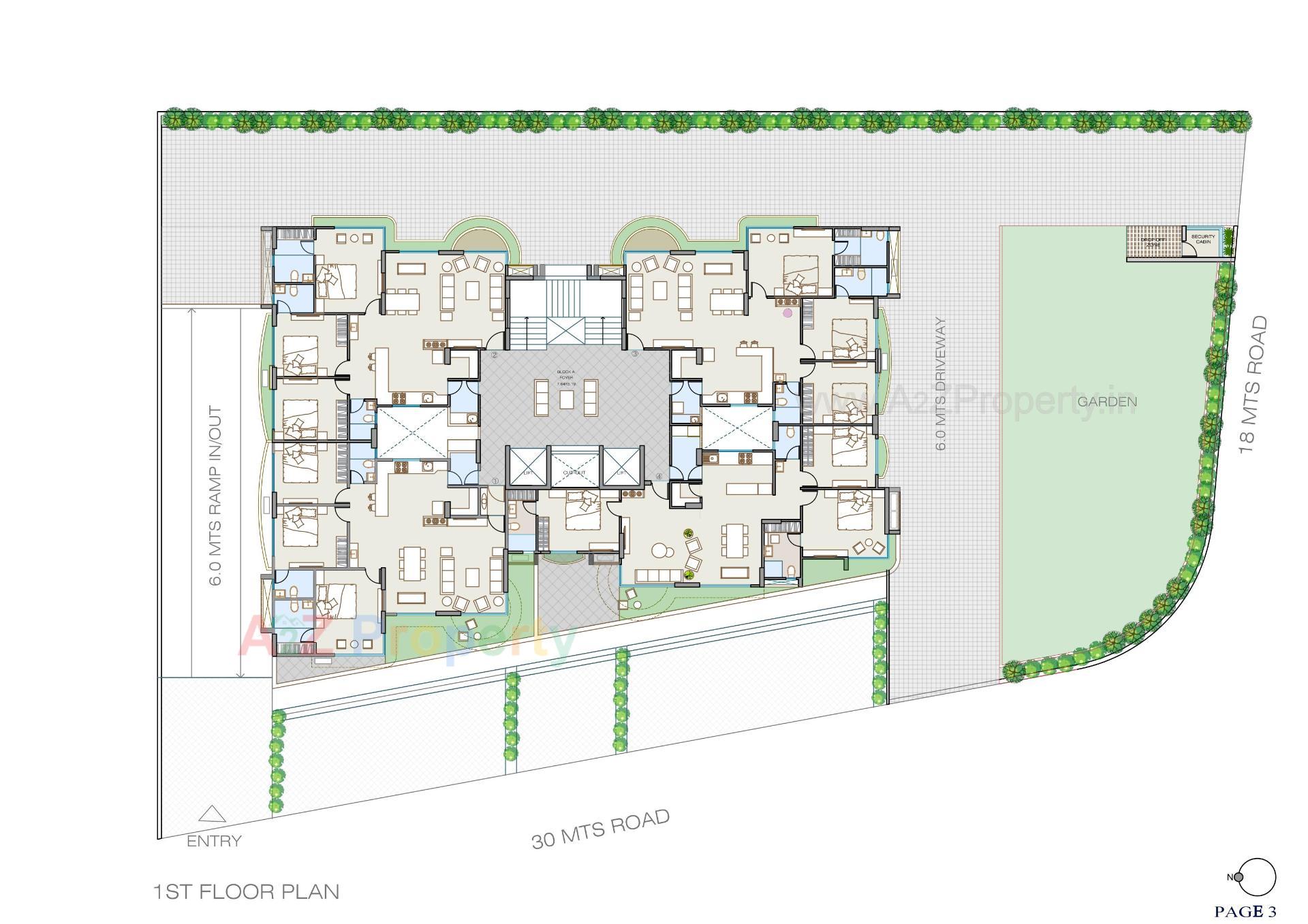 Layout of real estate project Shreeji Siesta located at Kudasan, Gandhinagar, Gujarat