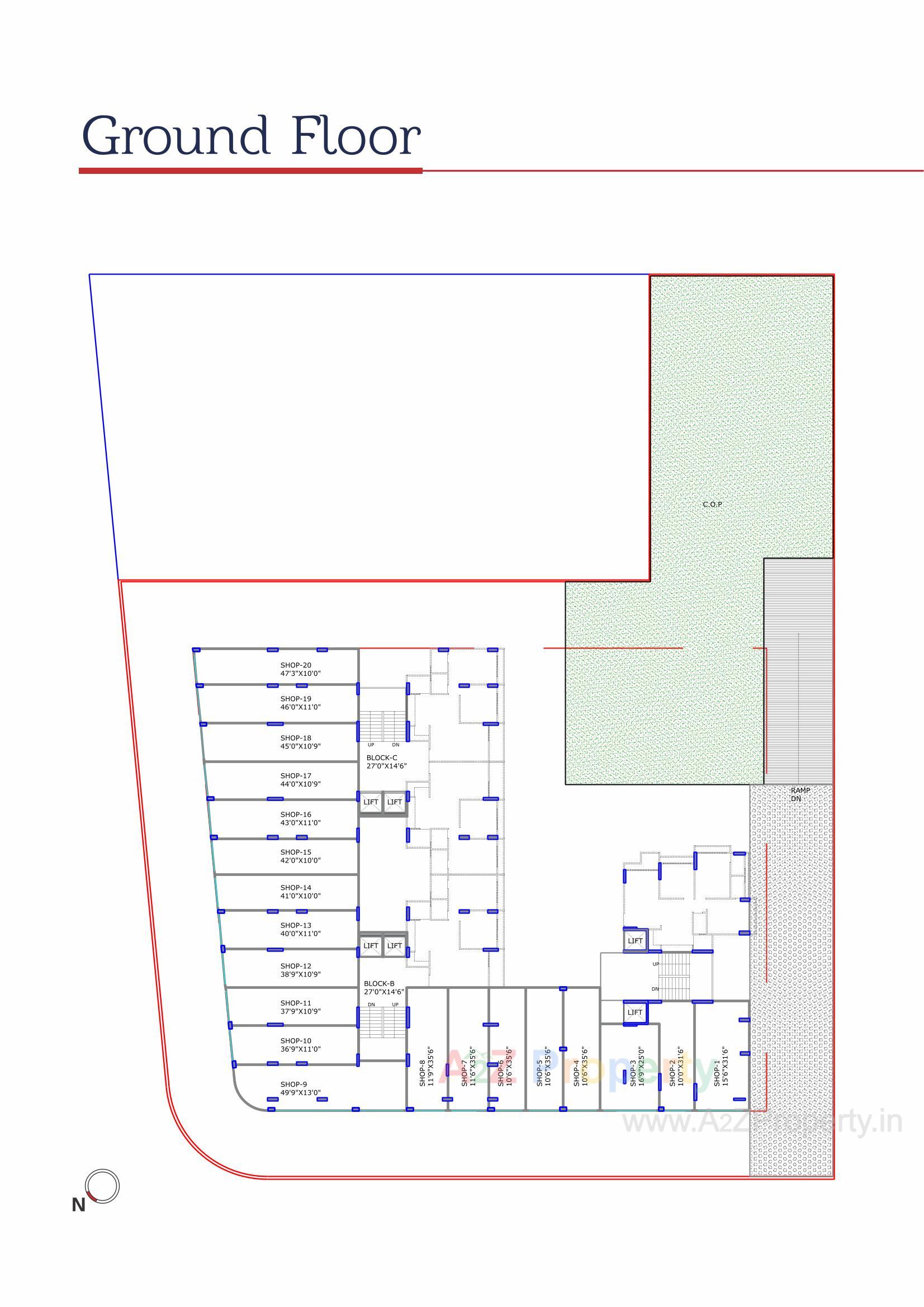 Layout of real estate project Shreeji Swastik located at Tarapur, Gandhinagar, Gujarat