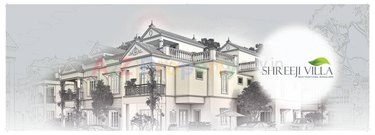 3D Elevation of real estate project Shreeji Villa located at Amiyapura, Gandhinagar, Gujarat