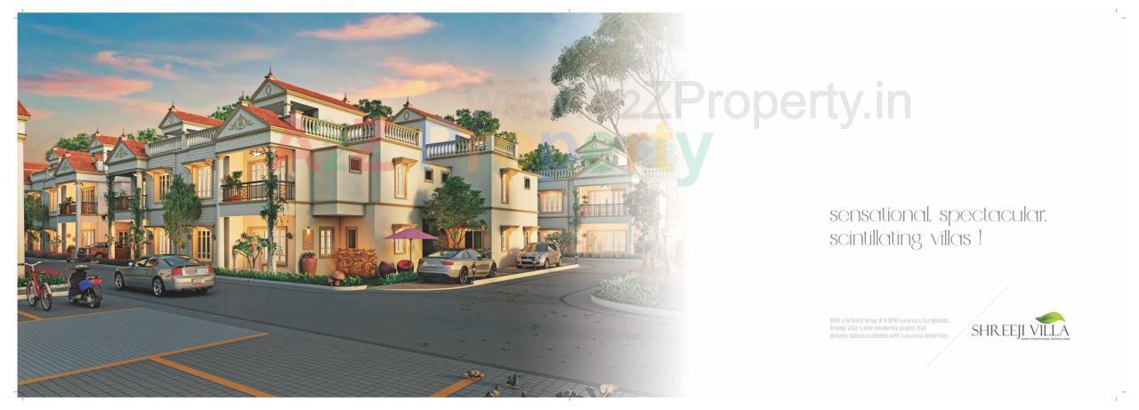 3D Elevation of real estate project Shreeji Villa located at Amiyapura, Gandhinagar, Gujarat