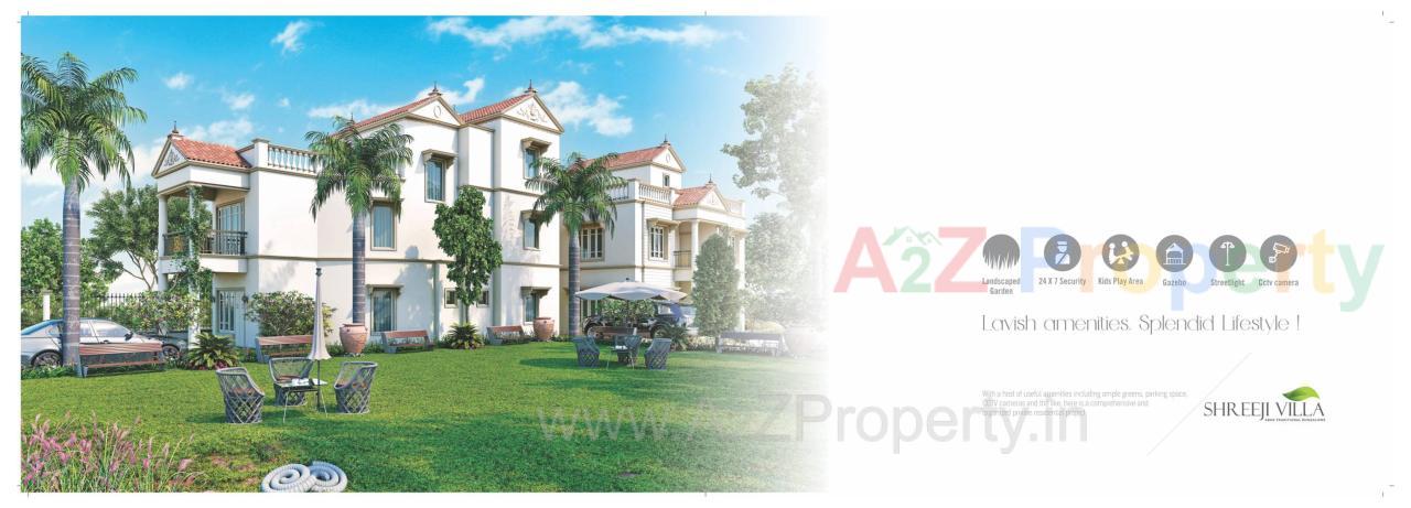 3D Elevation of real estate project Shreeji Villa located at Amiyapura, Gandhinagar, Gujarat