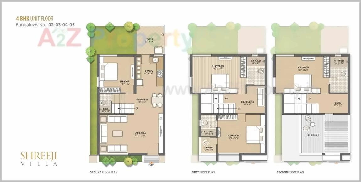 Layout of real estate project Shreeji Villa located at Vavol, Gandhinagar, Gujarat