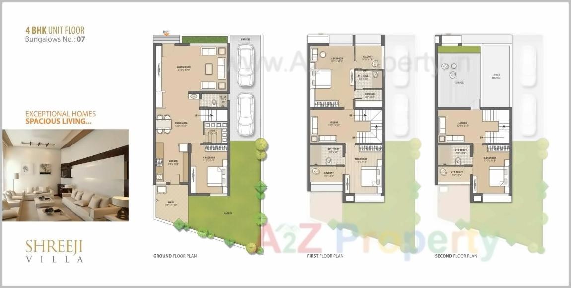Layout of real estate project Shreeji Villa located at Vavol, Gandhinagar, Gujarat