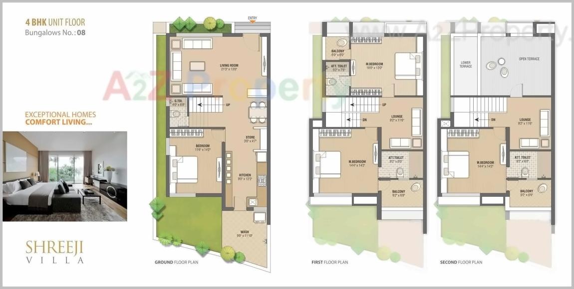 Layout of real estate project Shreeji Villa located at Vavol, Gandhinagar, Gujarat