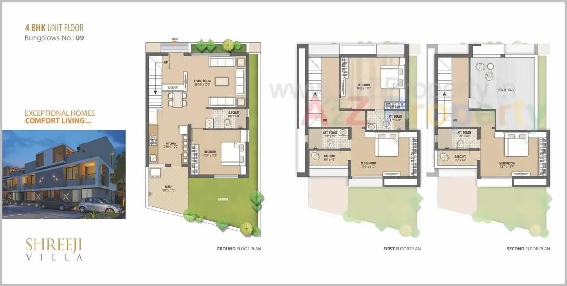 Layout of real estate project Shreeji Villa located at Vavol, Gandhinagar, Gujarat