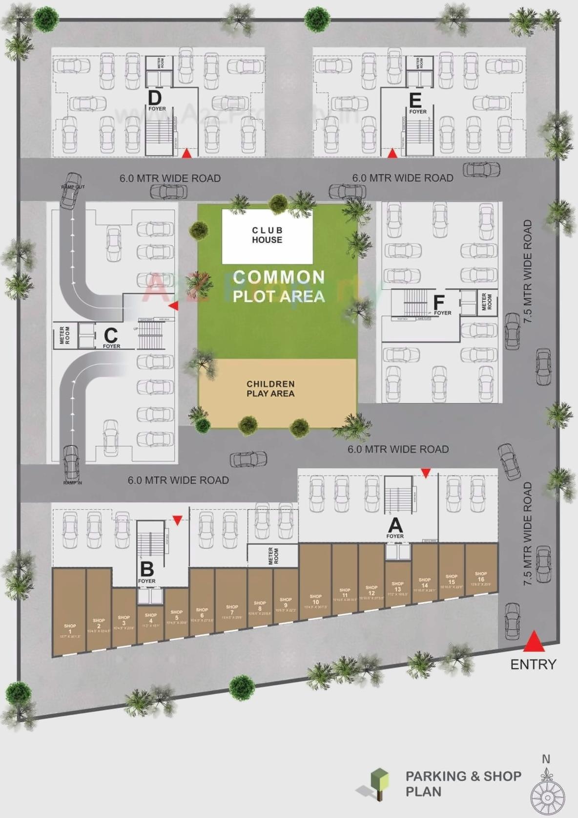 Layout of real estate project Shreenand City located at Gandhinagar, Gandhinagar, Gujarat