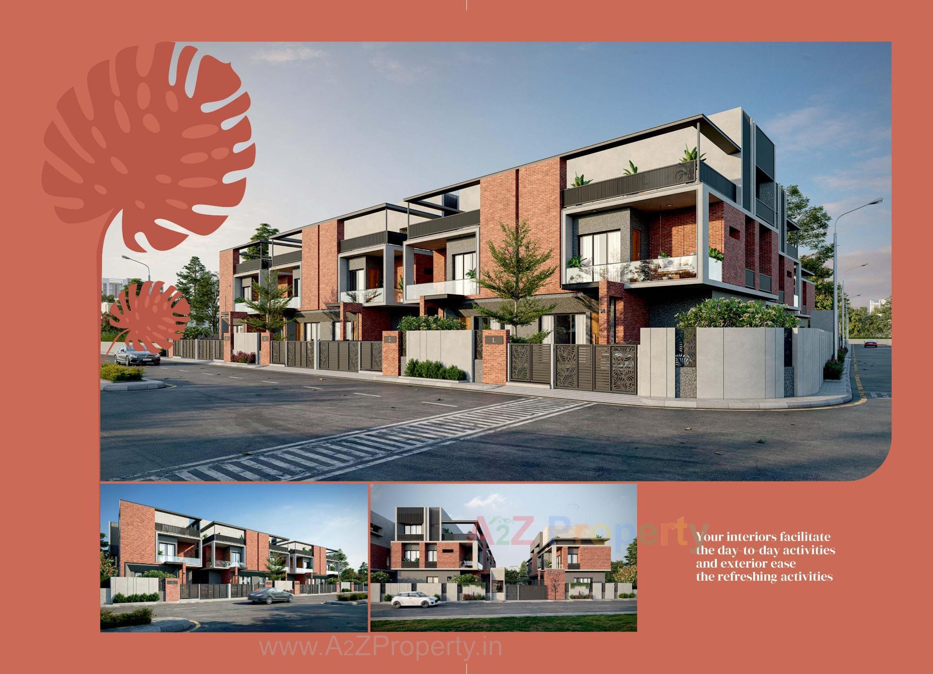 3D Elevation of real estate project Shreerang Solitaire located at Raysan, Gandhinagar, Gujarat