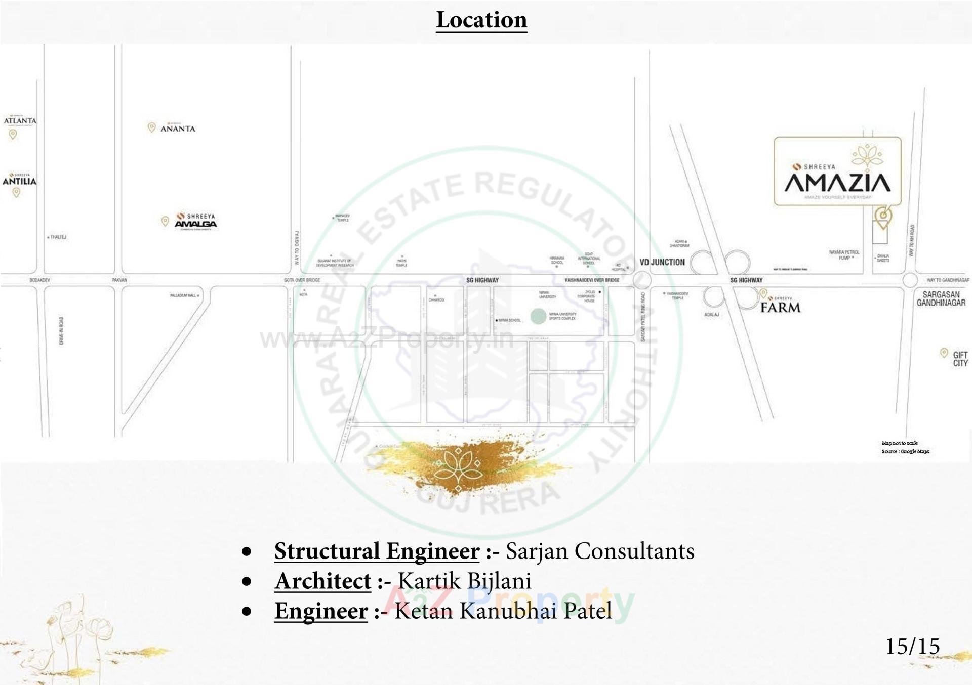  of real estate project Shreeya Amazia located at Sargasan, Gandhinagar, Gujarat