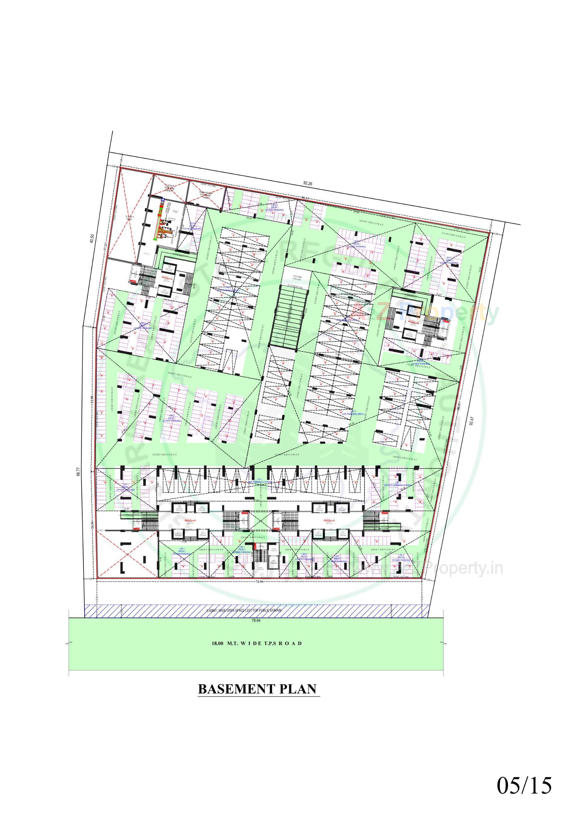 Layout of real estate project Shreeya Amazia located at Sargasan, Gandhinagar, Gujarat