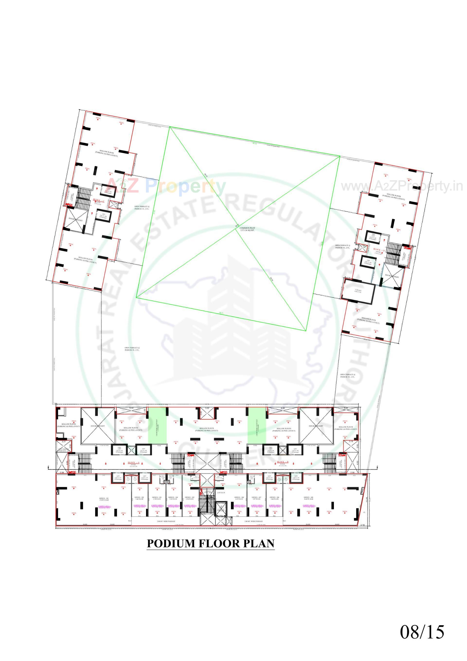 Layout of real estate project Shreeya Amazia located at Sargasan, Gandhinagar, Gujarat