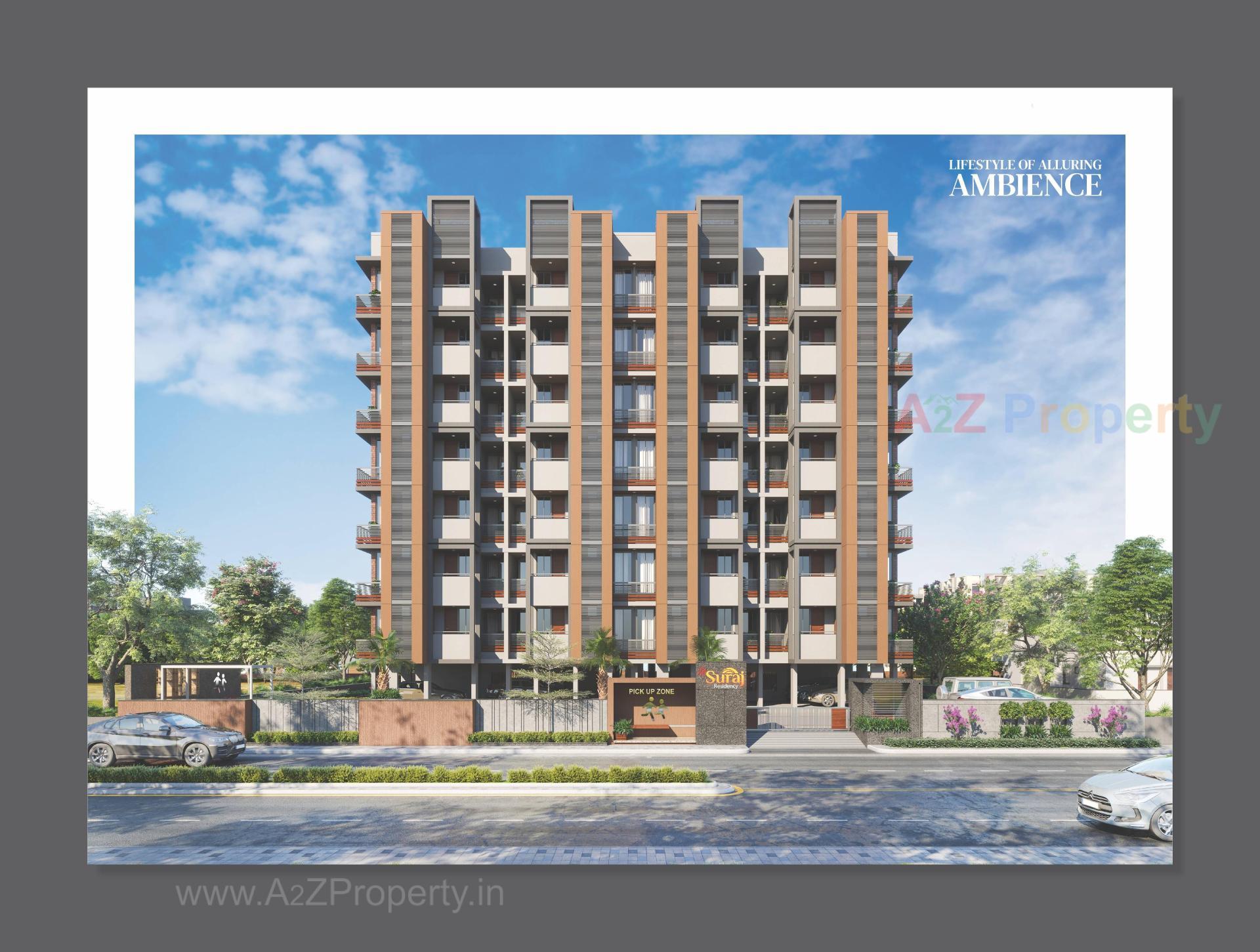 3D Elevation of real estate project Shri Suraj Residency located at Vavol, Gandhinagar, Gujarat