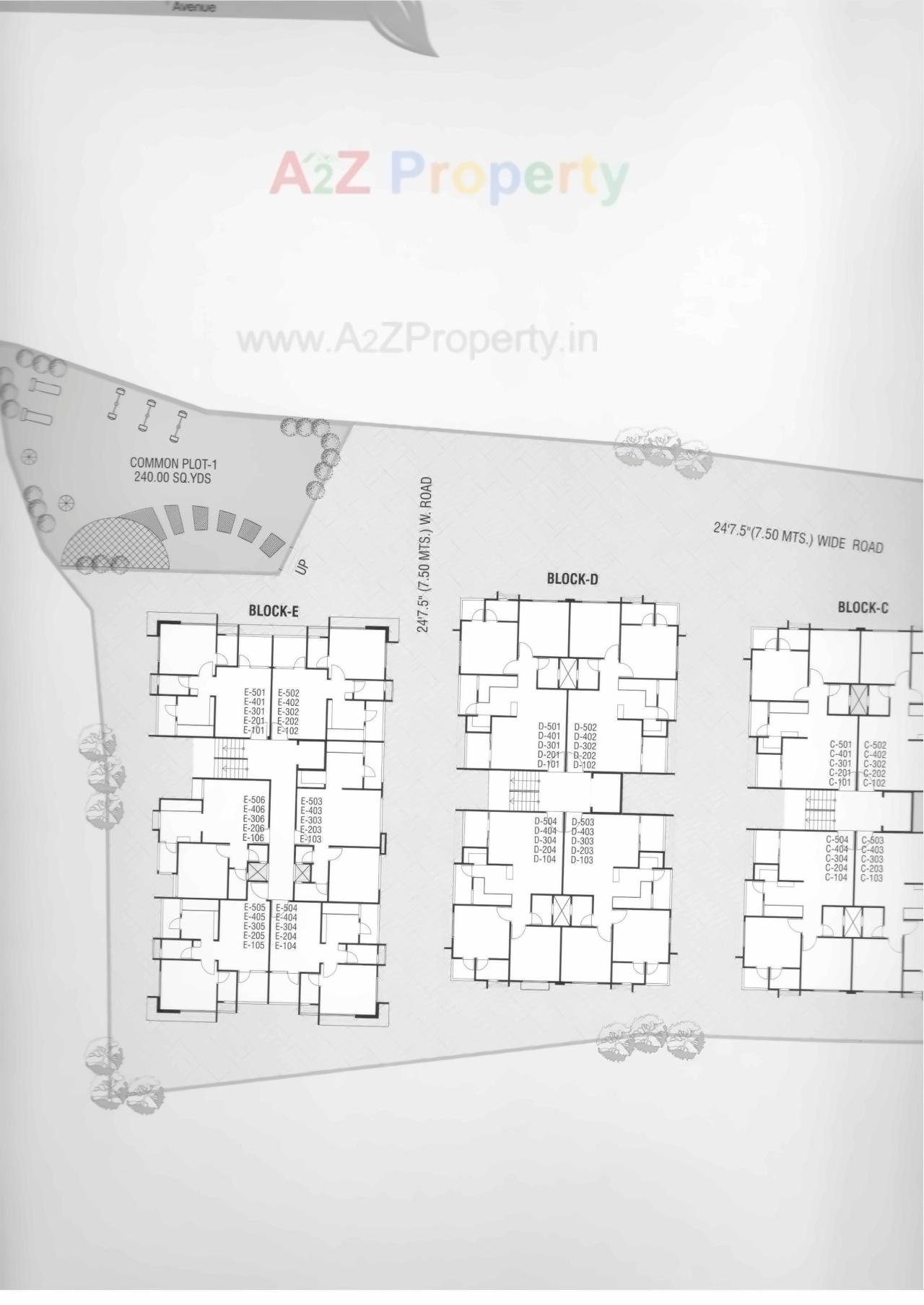 Layout of real estate project Shrifal Avenue located at Kalol, Gandhinagar, Gujarat