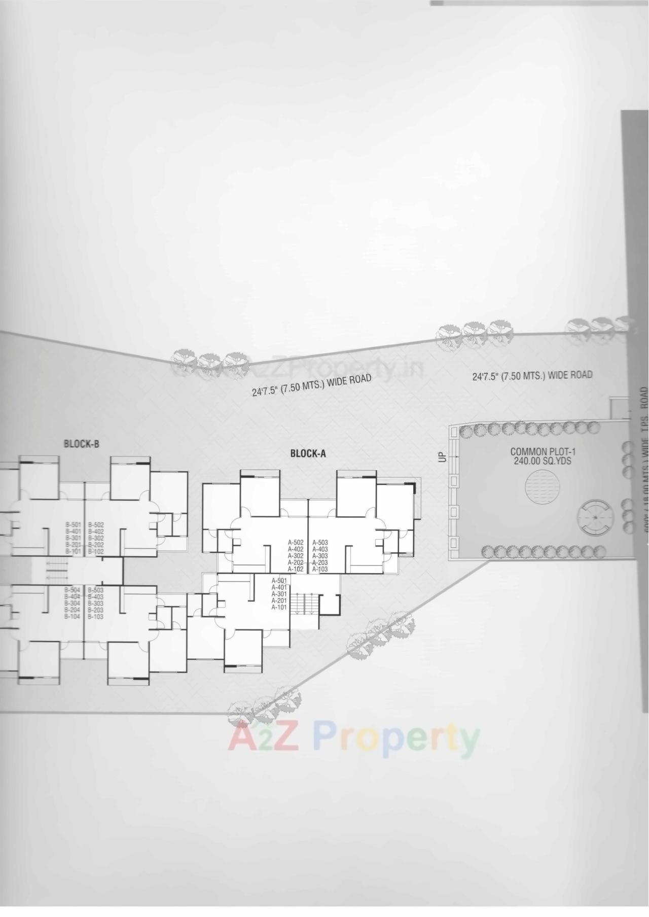 Layout of real estate project Shrifal Avenue located at Kalol, Gandhinagar, Gujarat