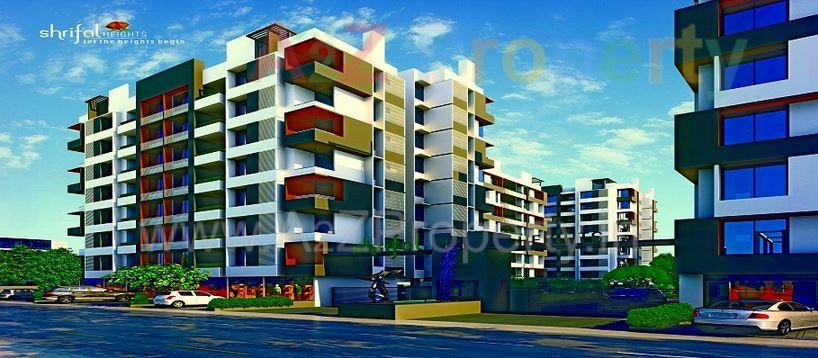 3D Elevation of real estate project Shrifal Heights located at Kudasan, Gandhinagar, Gujarat