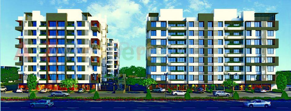 3D Elevation of real estate project Shrifal Heights located at Kudasan, Gandhinagar, Gujarat