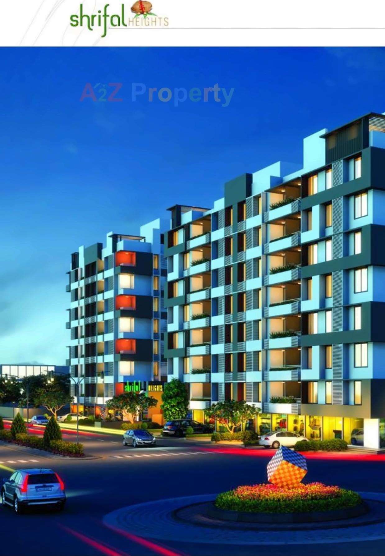 3D Elevation of real estate project Shrifal Heights located at Kudasan, Gandhinagar, Gujarat