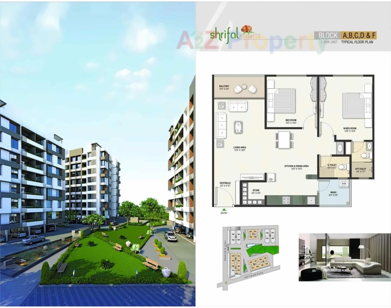 Layout of real estate project Shrifal Heights located at Kudasan, Gandhinagar, Gujarat