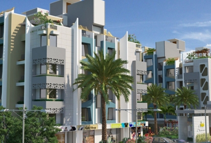 3D Elevation of real estate project Shubh Aarambh located at Randesan, Gandhinagar, Gujarat